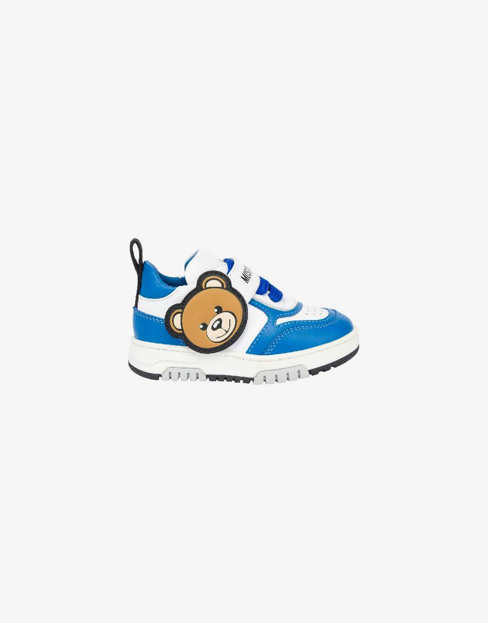 Love Moschino Sneakers in vitello Teddy Patch Offerta