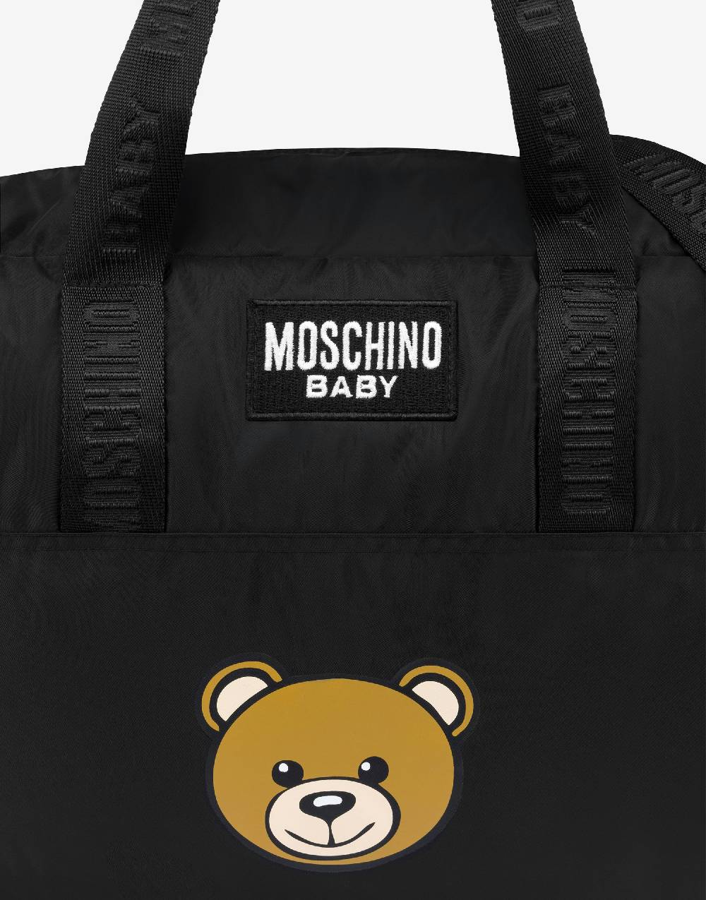 Love Moschino Borsa mamma in nylon Teddy Patch Nuovo