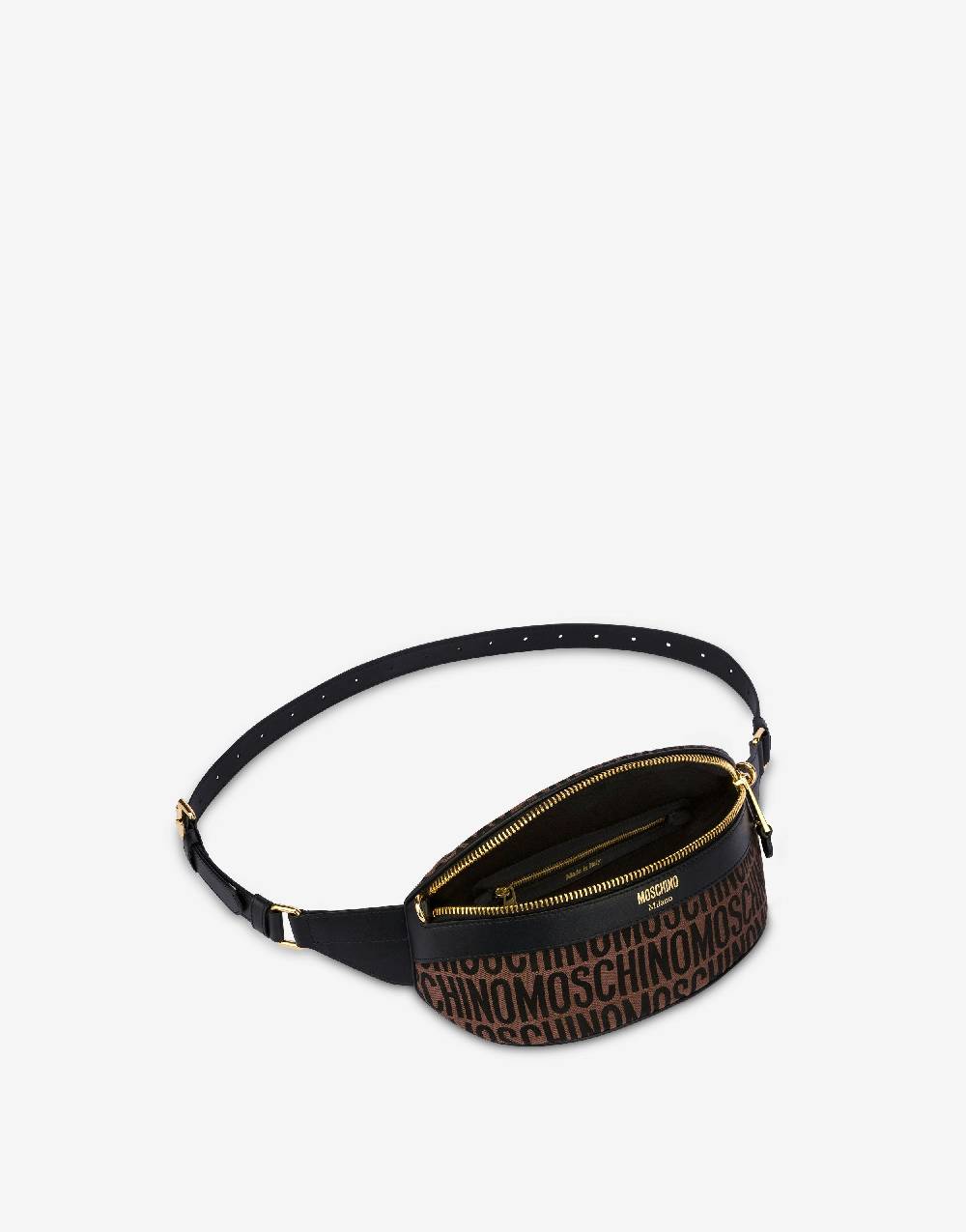 Love Moschino Marsupio in nylon Allover Logo Consegna Veloce
