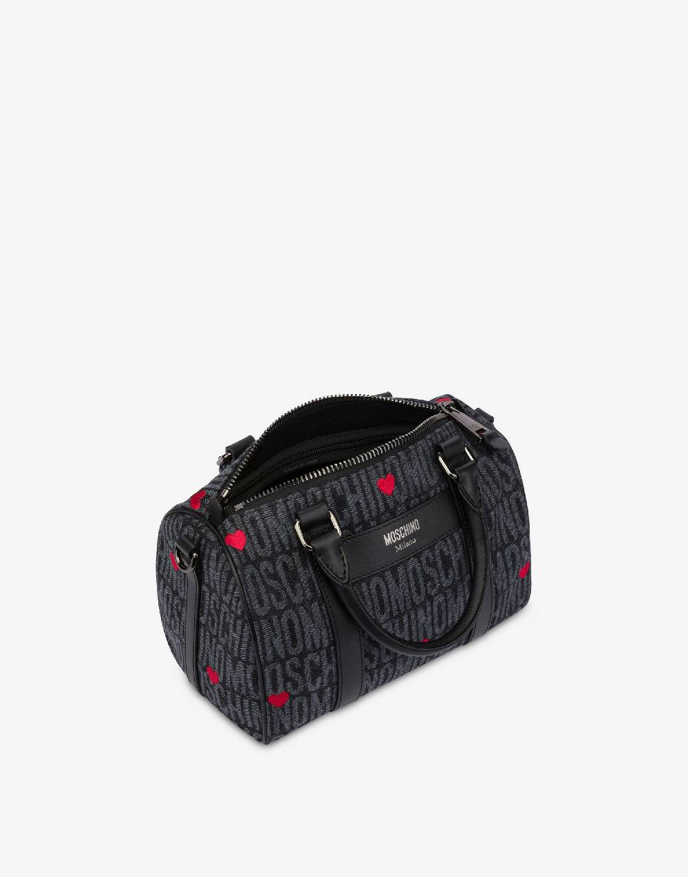Love Moschino Borsa a bauletto con cuori Allover Logo Novità