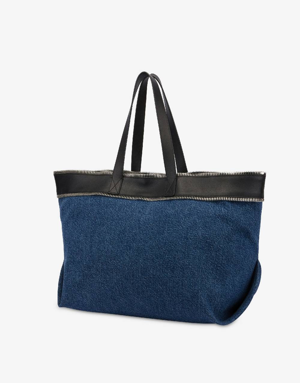 Love Moschino Shopper in denim Moschino Rider Vendita Economica