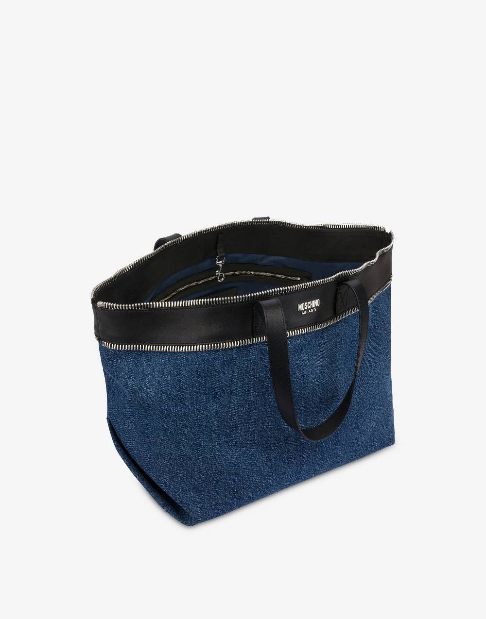 Love Moschino Shopper in denim Moschino Rider Vendita Economica