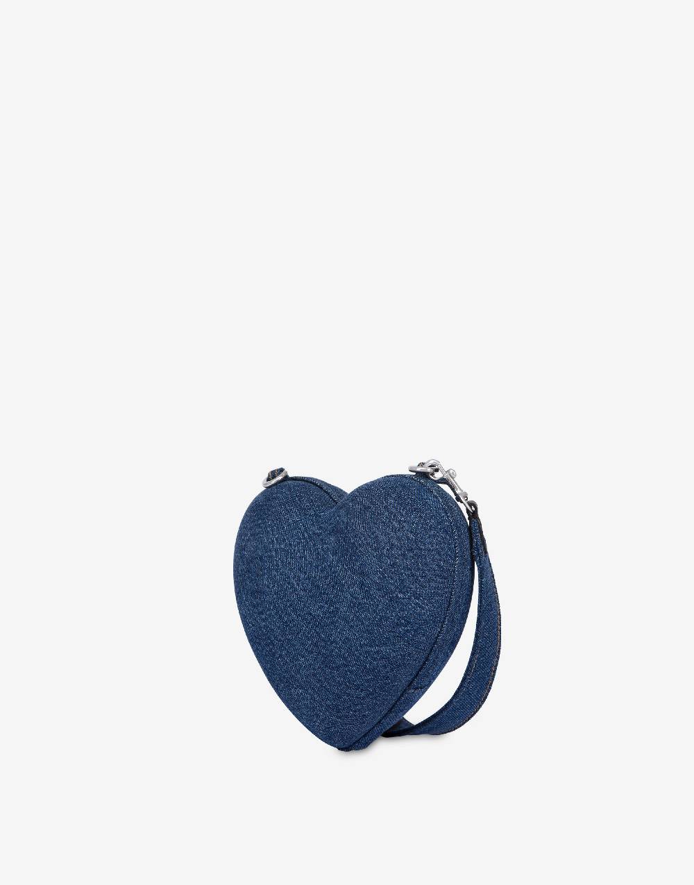 Love Moschino Moschino Heartbeat bag in denim con logo Nuova