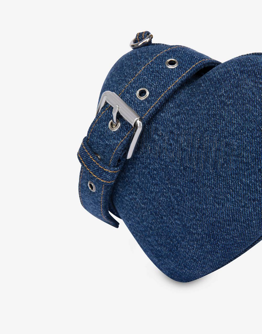 Love Moschino Moschino Heartbeat bag in denim con logo Nuova