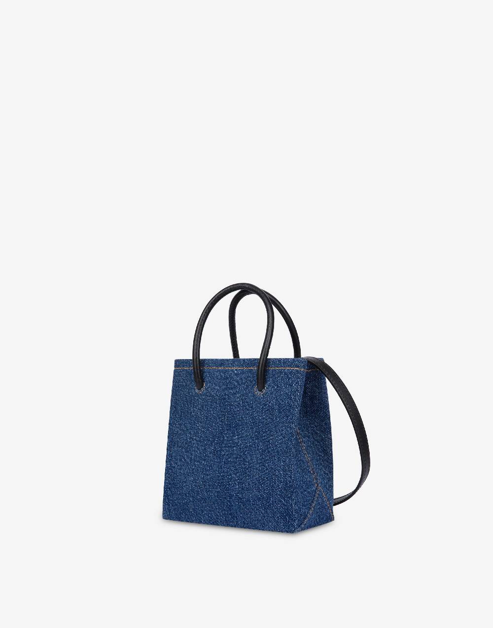 Love Moschino Mini borsa in denim con logo In Linea