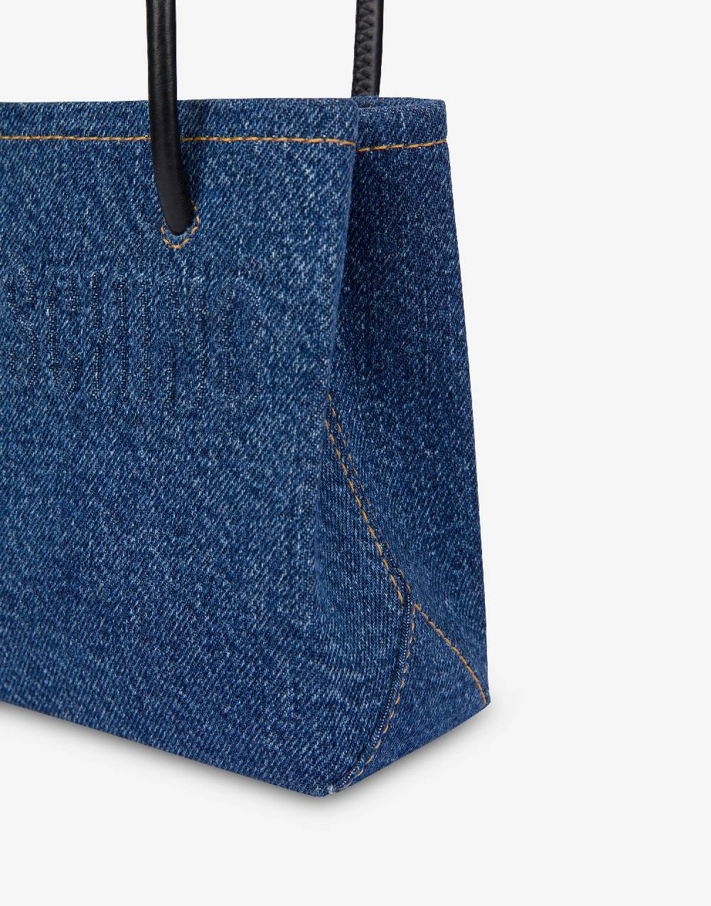 Love Moschino Mini borsa in denim con logo In Linea