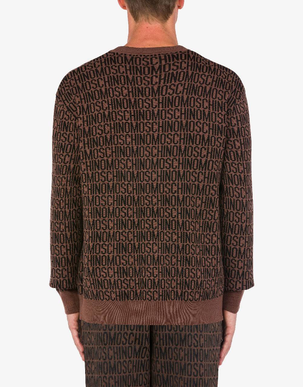 Love Moschino Cardigan in lana jacquard Allover Logo Shopping Online