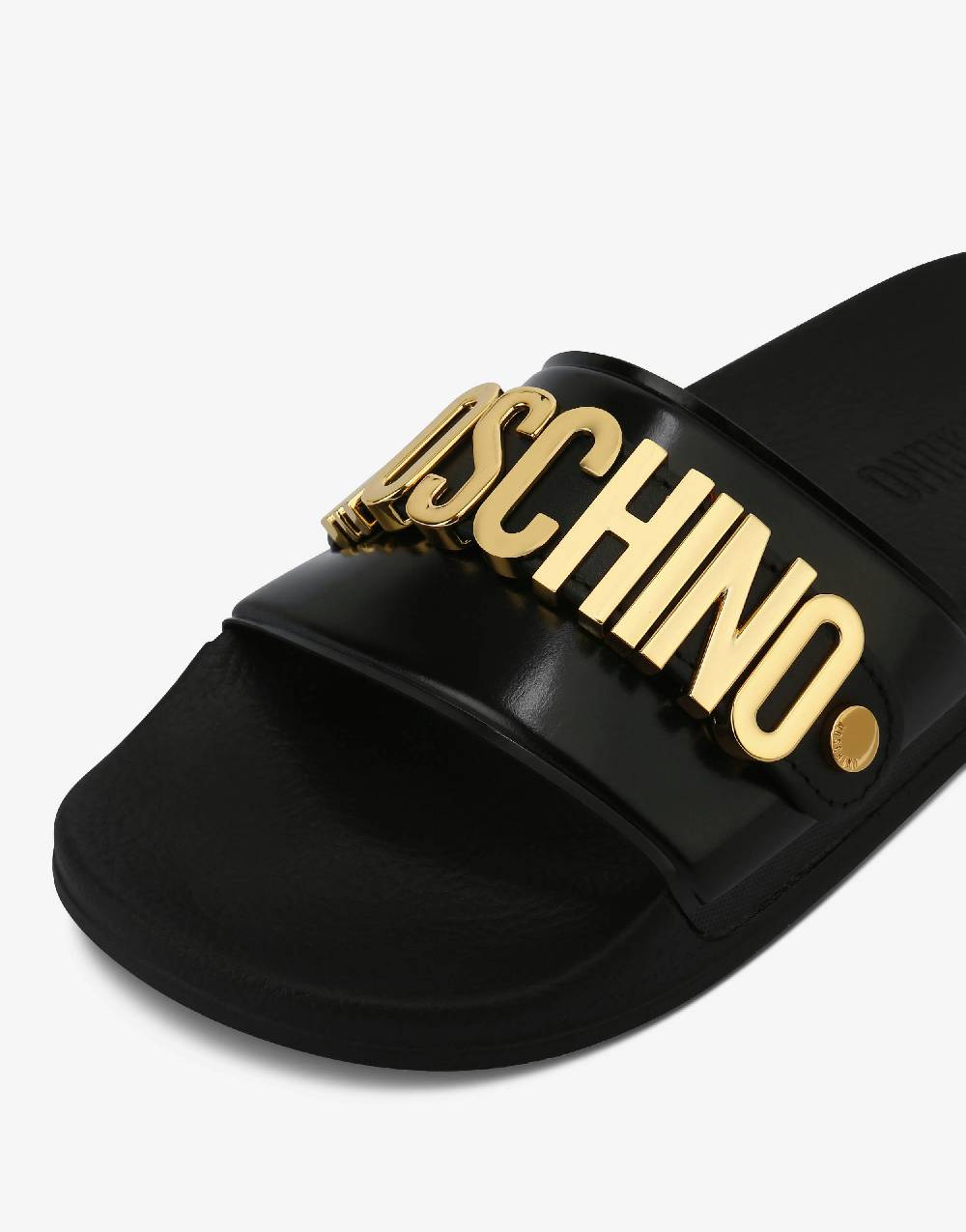 Love Moschino Slide sandal in PVC con logo Lettering Offerta