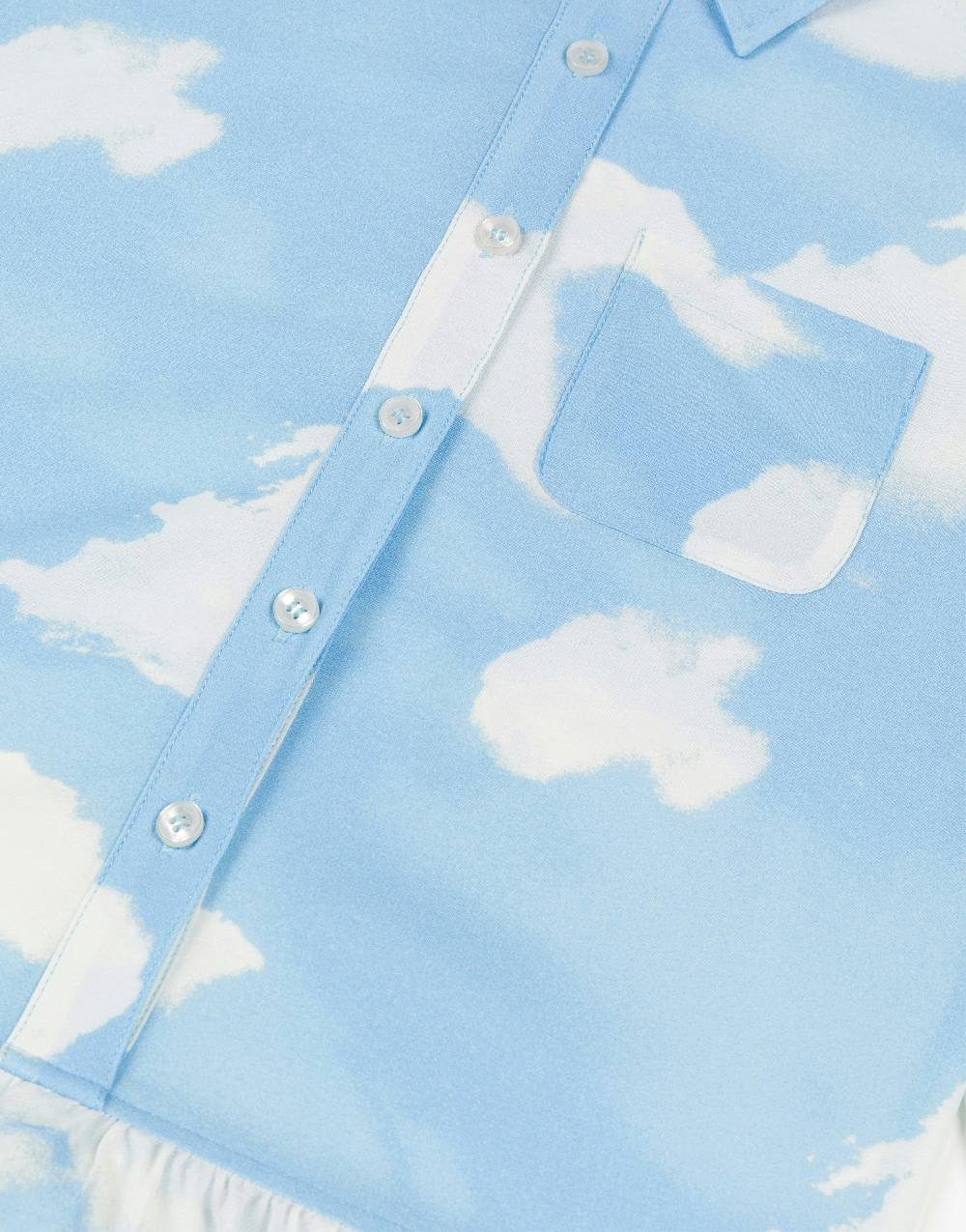Love Moschino Abito in crêpe Allover Clouds Vendite Flash