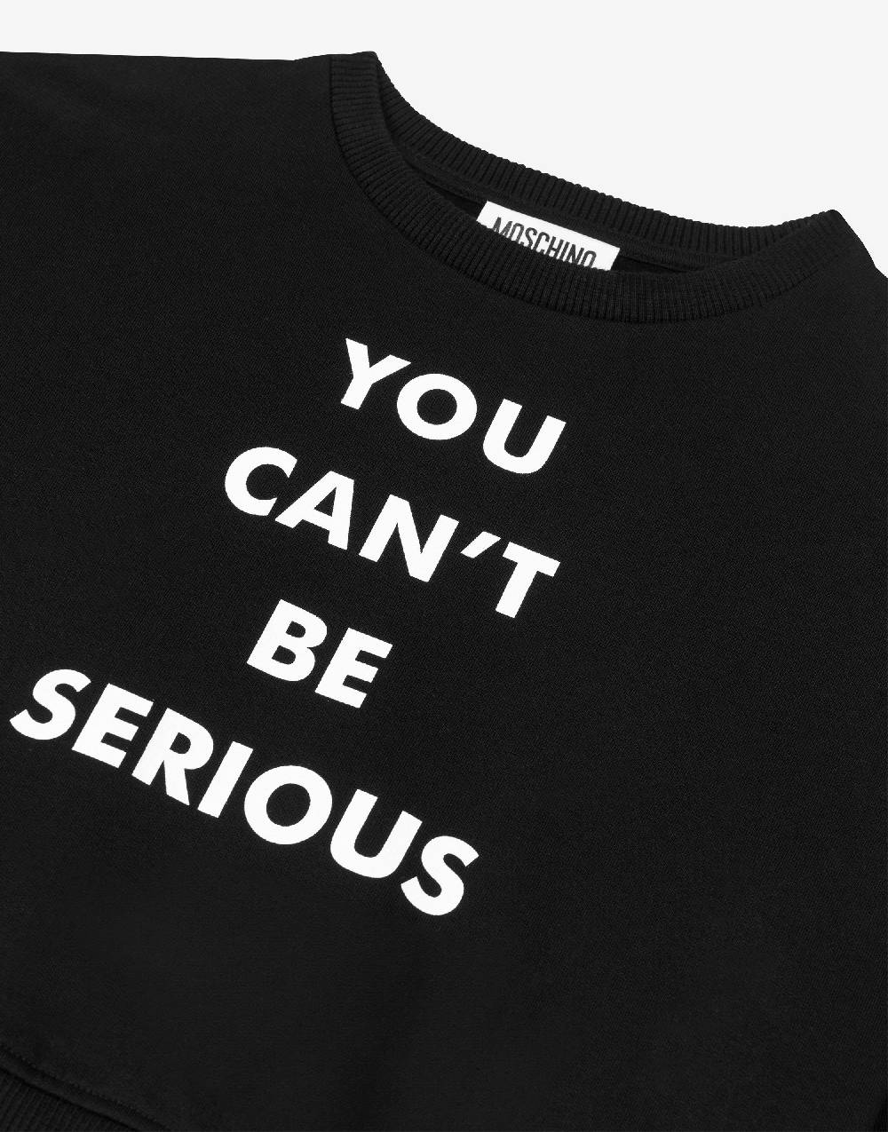 Love Moschino Felpa in cotone You Can't Be Serious Qualità