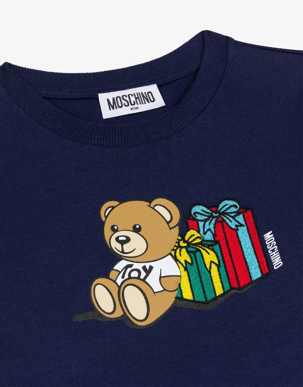 Love Moschino T-shirt in jersey Teddy Holiday Spedizione Gratuita