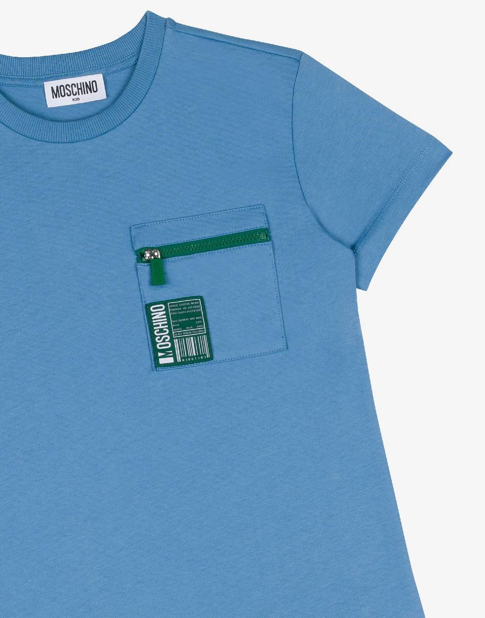 Love Moschino T-shirt in jersey Barcode Patch Pezzi Unici