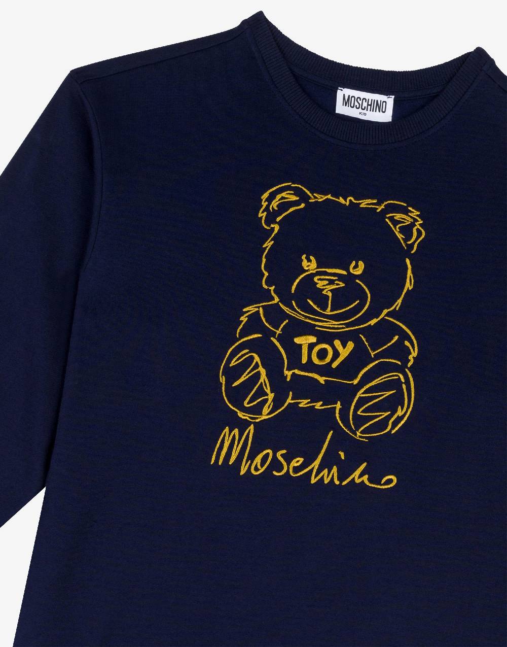 Love Moschino Abito in felpa Teddy Embroidery Consegna Veloce