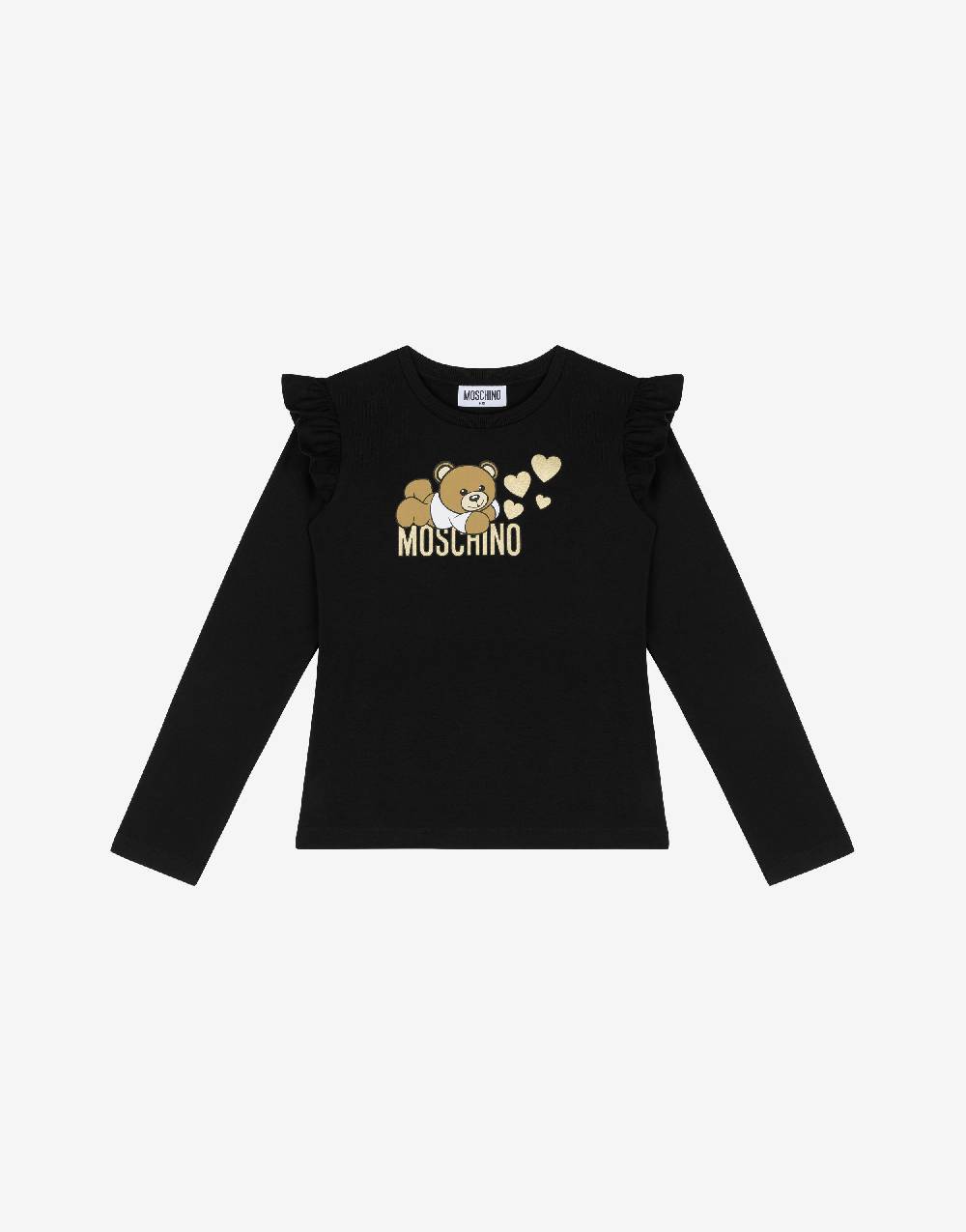 Love Moschino T-shirt con ruches Lovely Teddy Bear Consegna Veloce