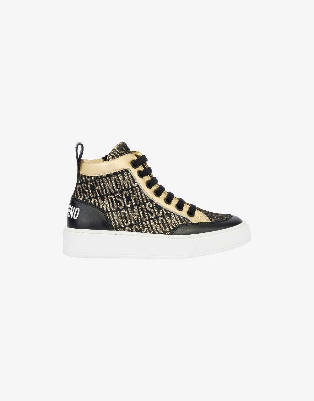 Love Moschino Sneakers alte Allover Logo In Vendita