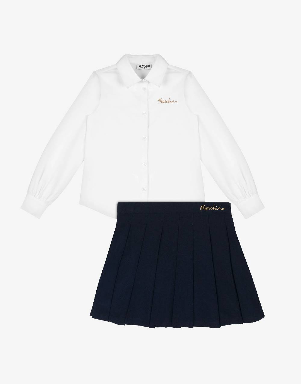 Love Moschino Completo camicia e gonna in flanella Logo Embroidery Vendita Economica