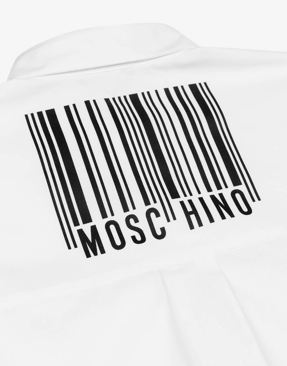 Love Moschino Camicia in popeline di cotone Barcode Offerta Pasqua