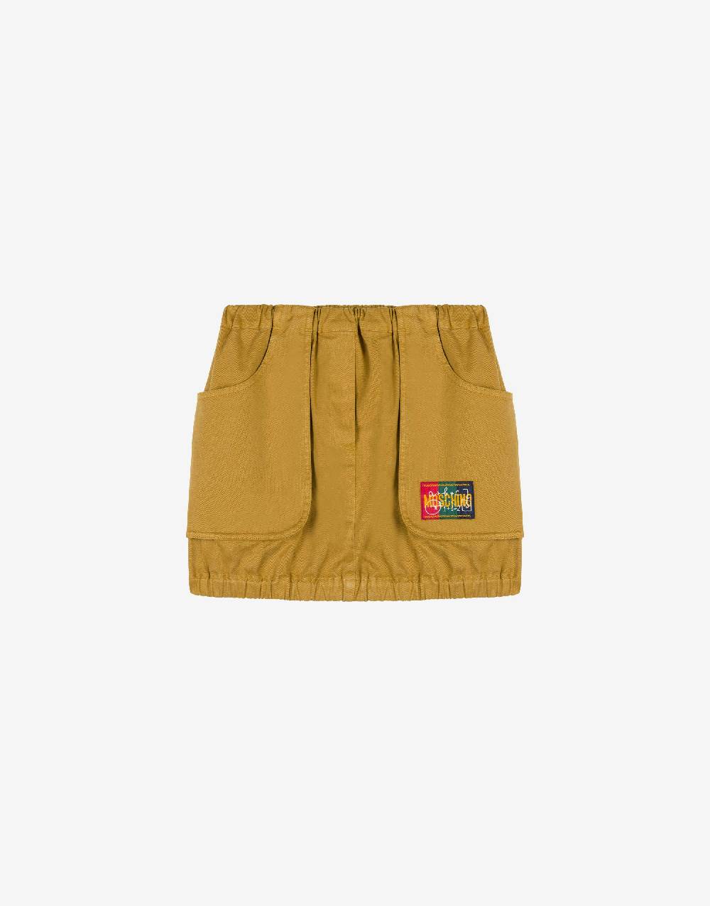 Love Moschino Gonna in gabardina di cotone School Patch Offerta San Valentino
