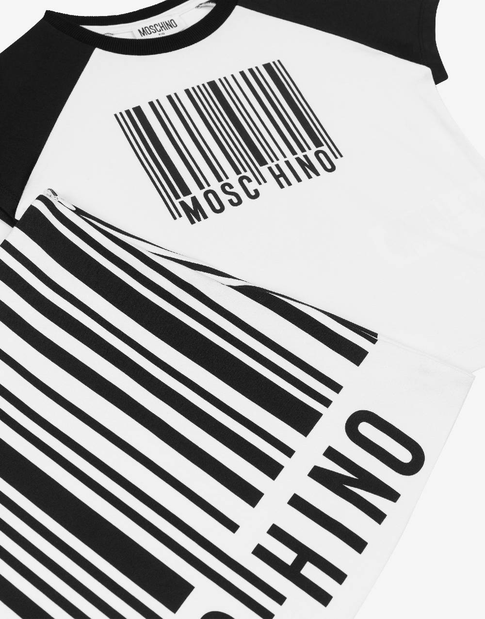 Love Moschino Completo t-shirt e gonna Barcode Grandi sconti