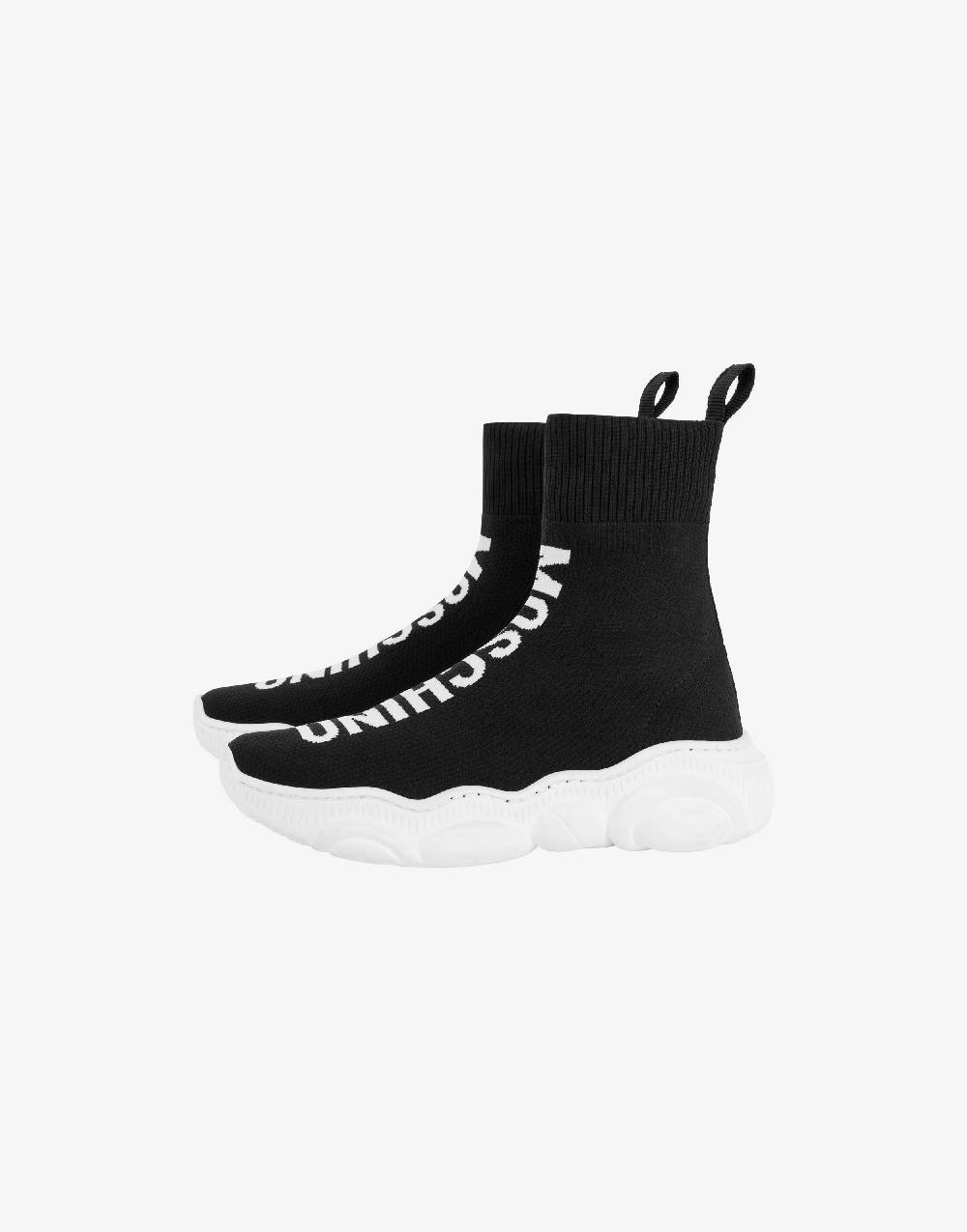 Love Moschino Sock sneakers Teddy Shoes con maxi logo Enormi sconti