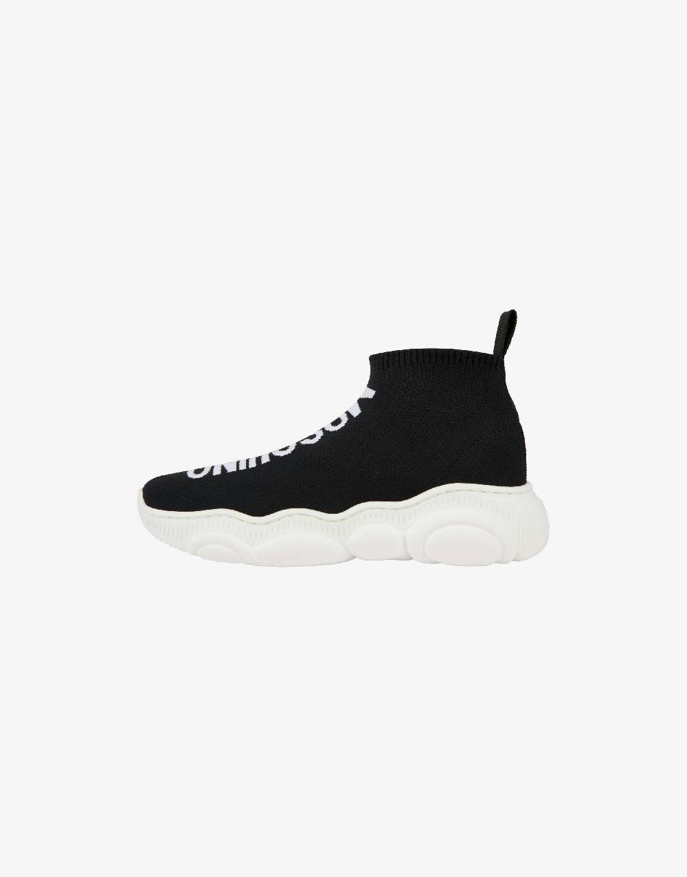 Love Moschino Sock sneakers Teddy Shoes con maxi logo 50% di sconto con spedizione gratuita