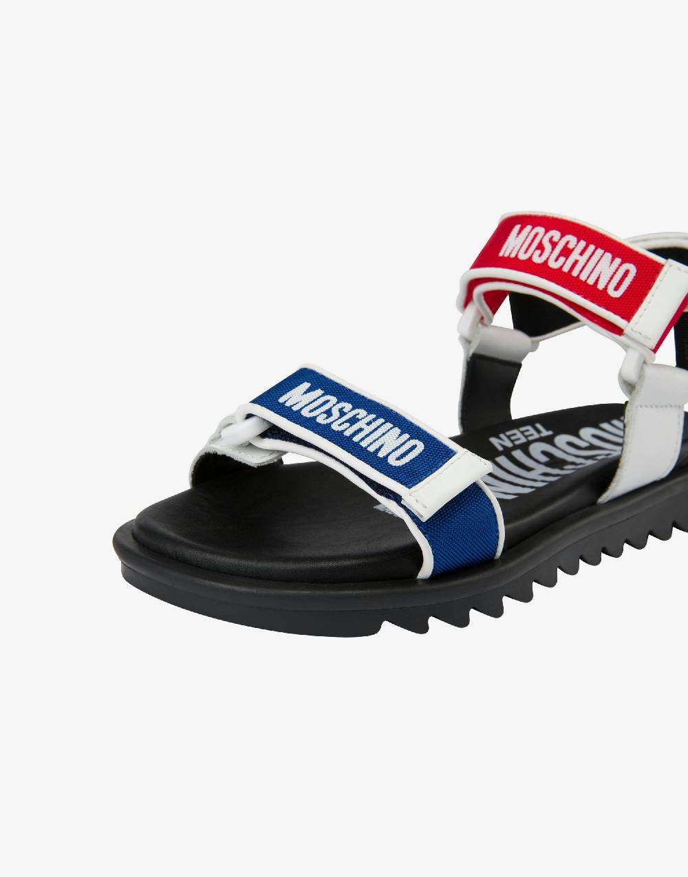 Love Moschino Sandali bassi con strap e loghi Trasporto libero internazionale
