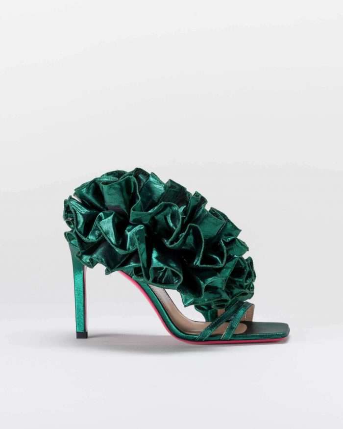 LUCIANO PADOVAN SANDALO EMILY TESSUTO LUREX VERDE Promozione