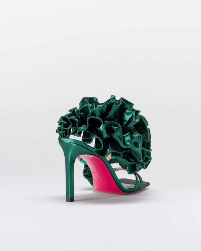 LUCIANO PADOVAN SANDALO EMILY TESSUTO LUREX VERDE Promozione
