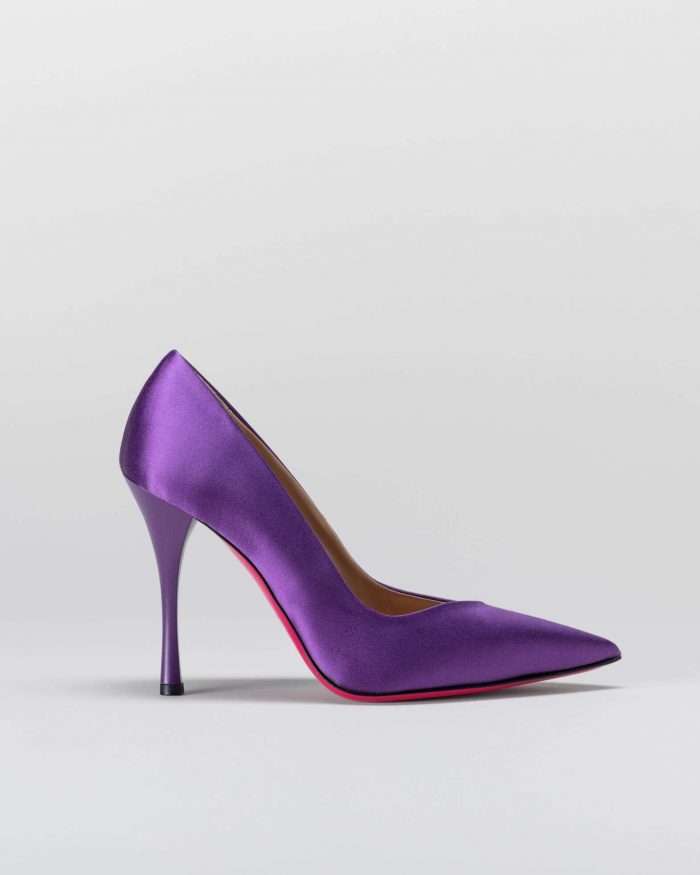 LUCIANO PADOVAN SIMPLE LINE DÉCOLLETÉ ROBIN RASO VIOLA Negozi Online