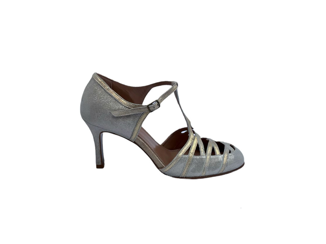 Rose'S Roses Colette – Silver T-Strap Offerta