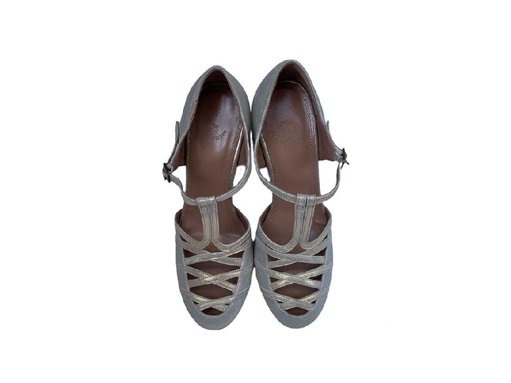 Rose'S Roses Colette – Silver T-Strap Offerta