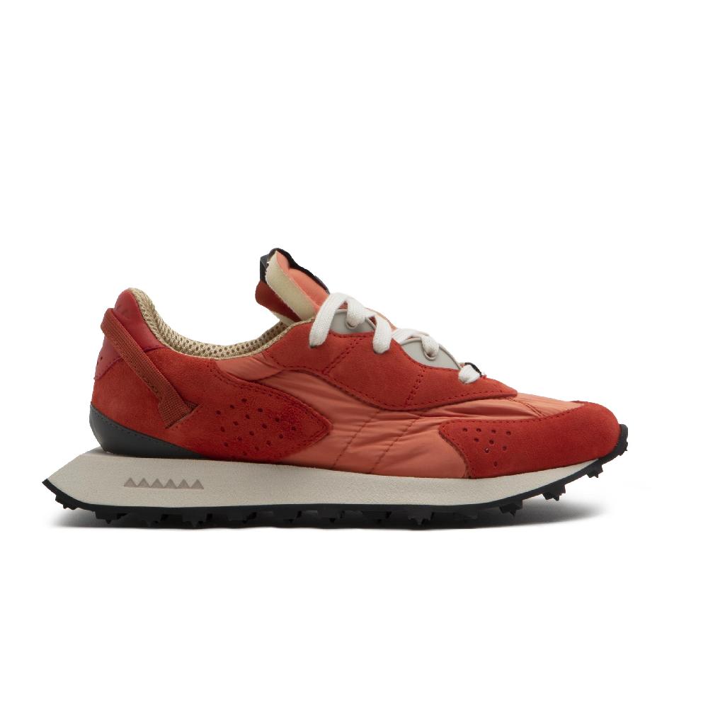 ﻿RUN OF Argo scarpe da ginnastica in pelle scamosciata e nylon rosso mattone