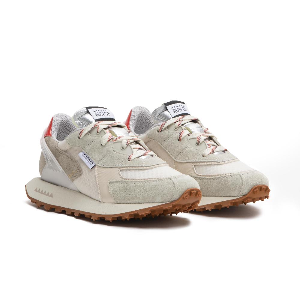 RUN OF Calla sneakers in pelle scamosciata e rete di nylon con talloncino in pelle % Italia