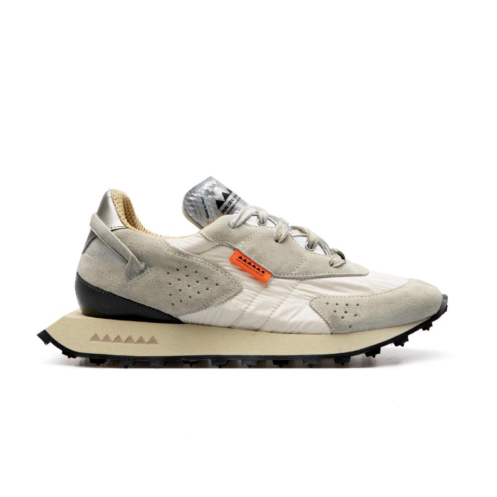 RUN OF Vaporix sneakers in pelle scamosciata stone e nylon con effetto vintage UV In Linea