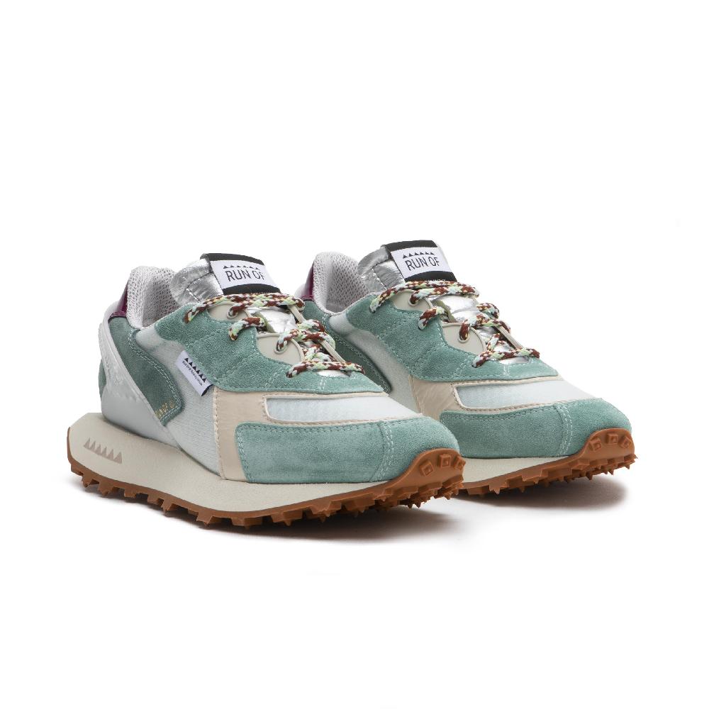 RUN OF Kalmia sneakers in pelle scamosciata e rete di nylon con talloncino in pelle |% RUN OF% Promozione