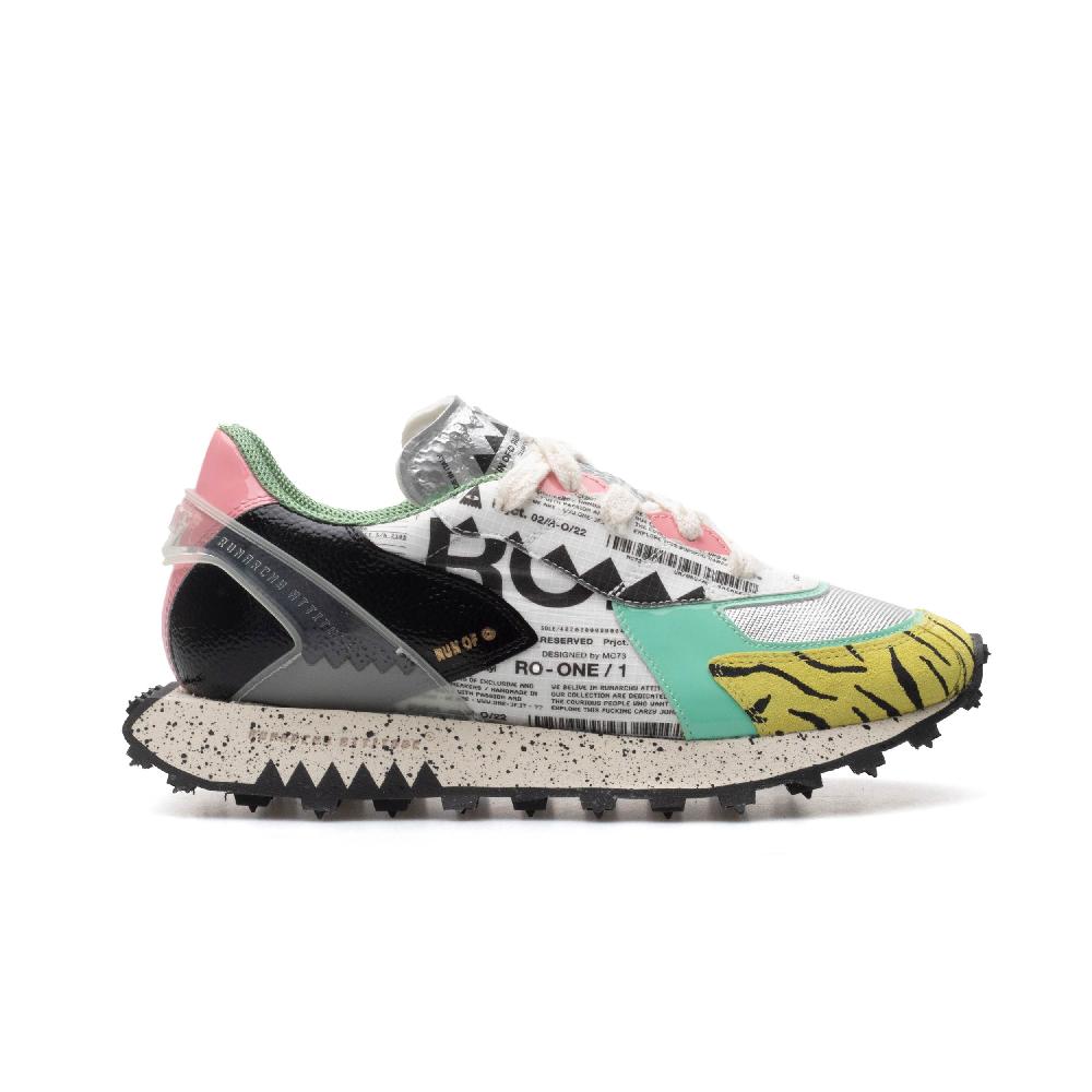 RUN OF Ro1 Roma sneakers in pelle nylon pelle scamosciata e rete Convenienza