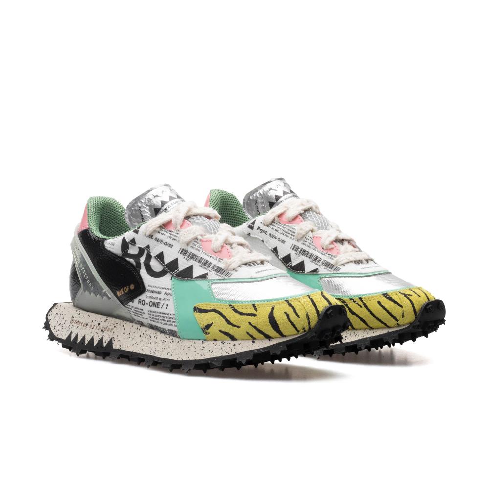 RUN OF Ro1 Roma sneakers in pelle nylon pelle scamosciata e rete Convenienza