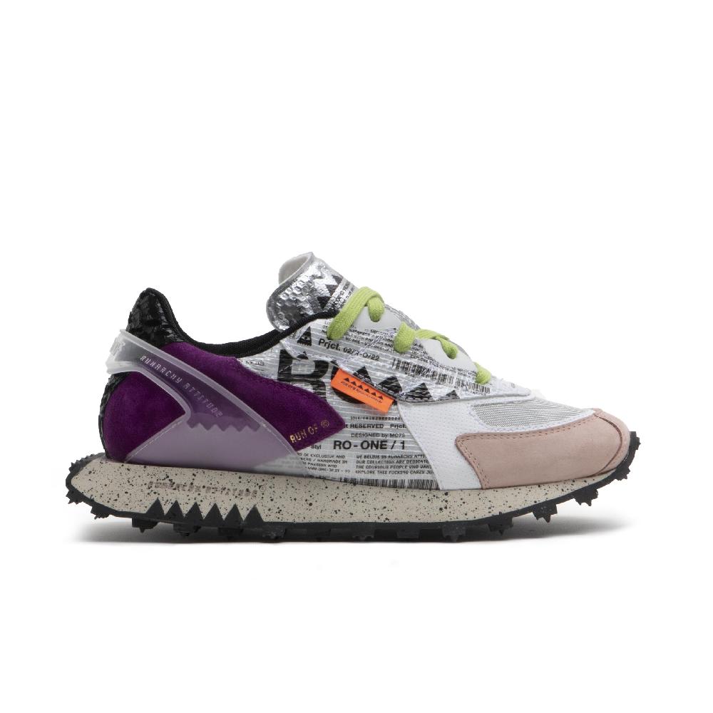 RUN OF Ro1 Furia sneakers in pelle nylon pelle scamosciata e rete Presa