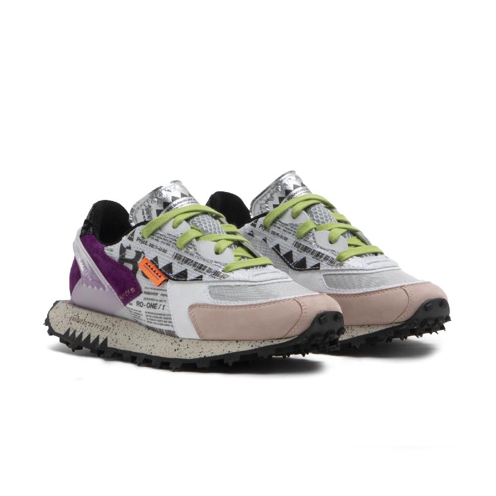 RUN OF Ro1 Furia sneakers in pelle nylon pelle scamosciata e rete Presa