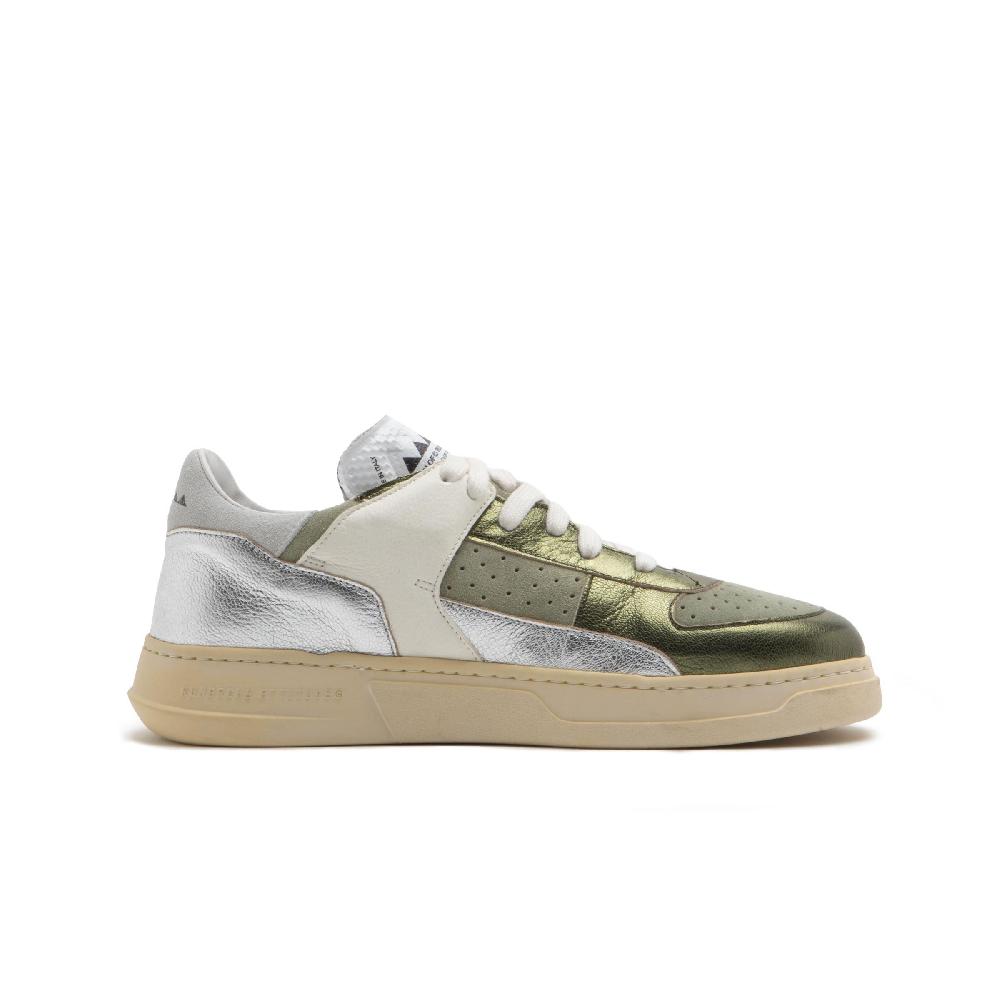 RUN OF Bessmer sneakers in pelle colorata metallizzata e pelle scamosciata Outlet