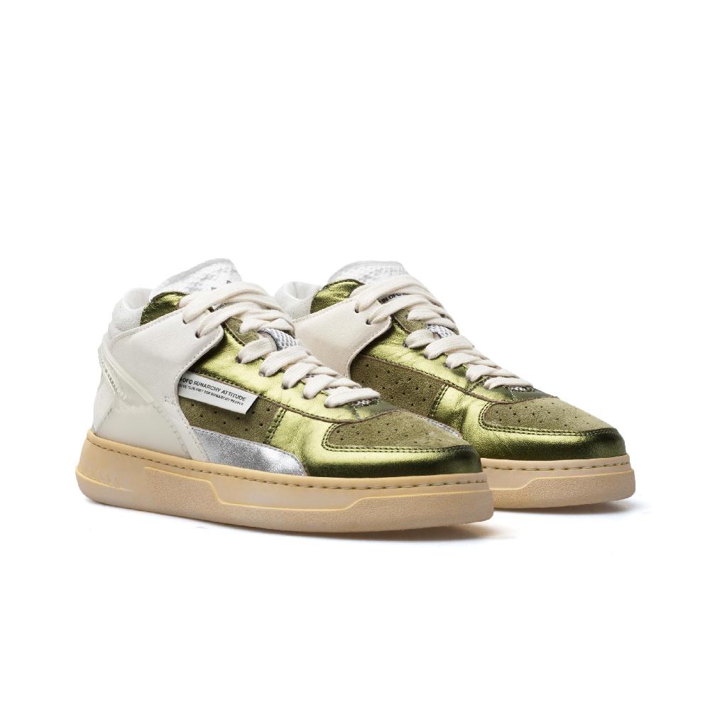 RUN OF Bessmer Mid sneakers mid in pelle di colori metallizzati Offerte