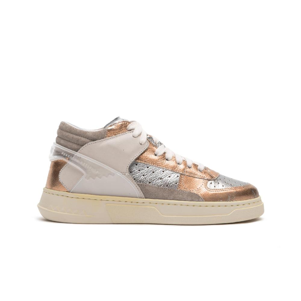 RUN OF Bronze Mid sneakers mid in pelle di colori metallizzati Hotsell