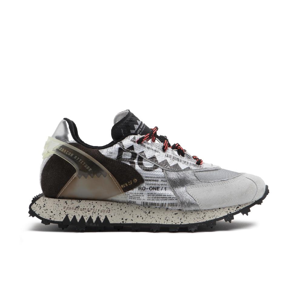 RUN OF Ro1 Howard sneakers in pelle nylon pelle scamosciata e rete Nuovo