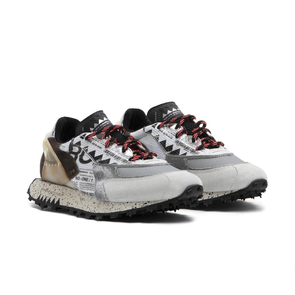 RUN OF Ro1 Howard sneakers in pelle nylon pelle scamosciata e rete Nuovo