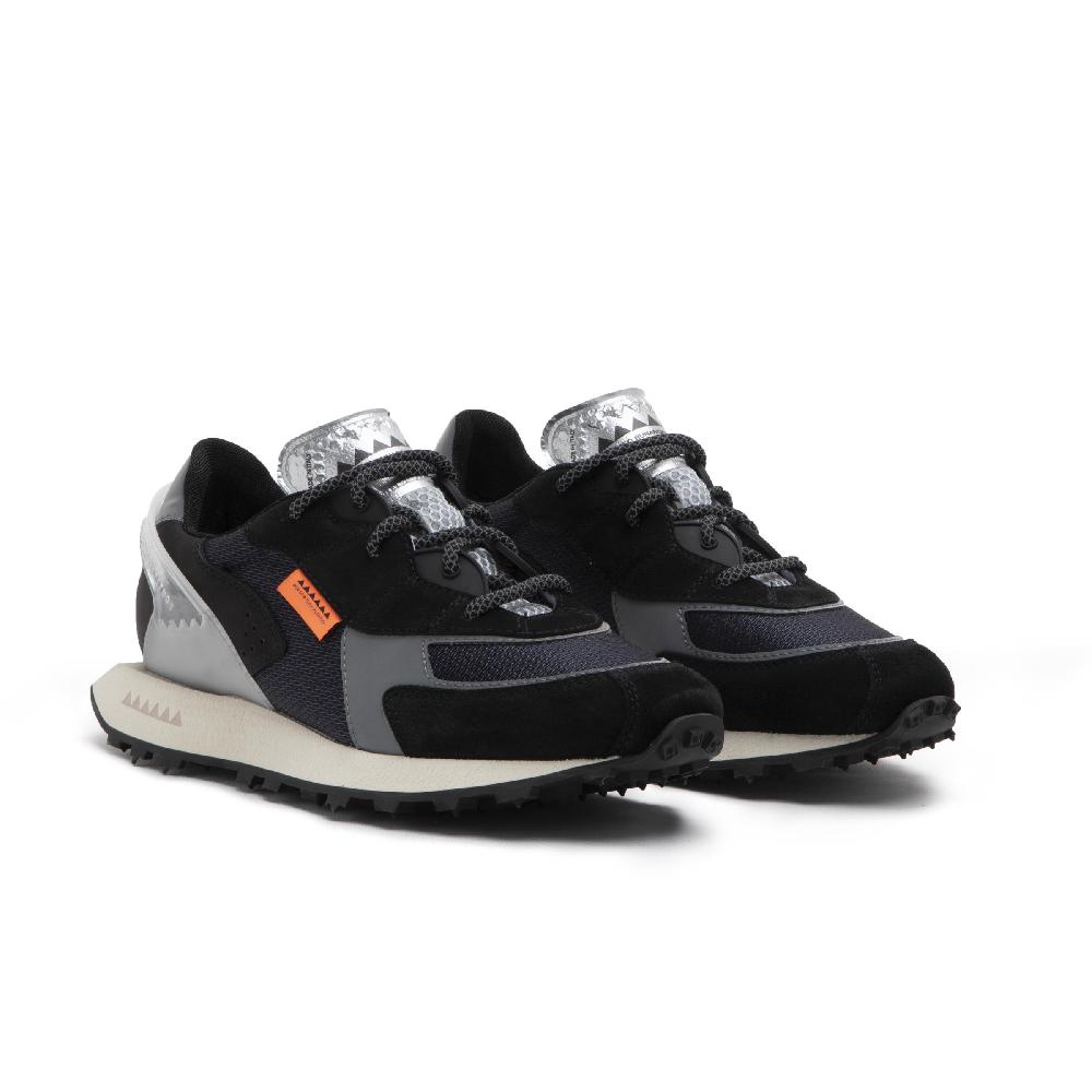RUN OF sneakers Boston in suede e rete con talloncino in pelle Shopping Online