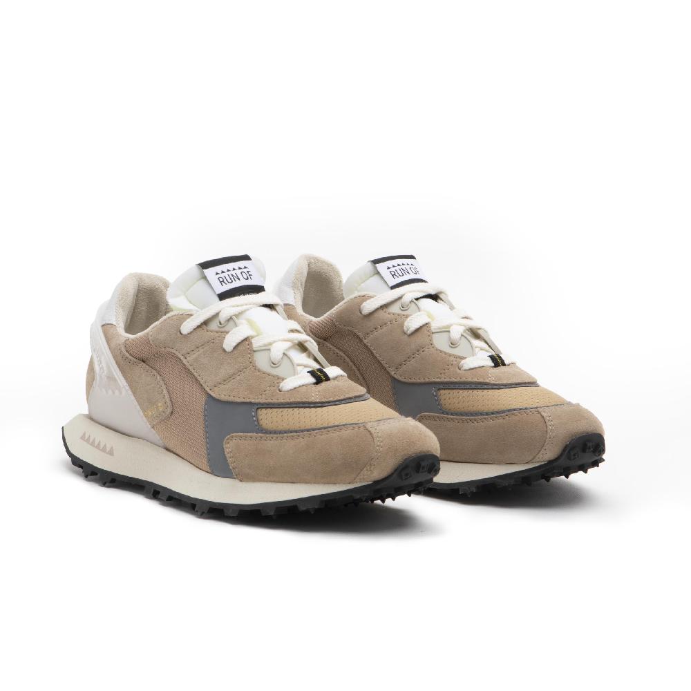 RUN OF sneakers Bezow in pelle e rete con talloncino in pelle Affare Del Giorno
