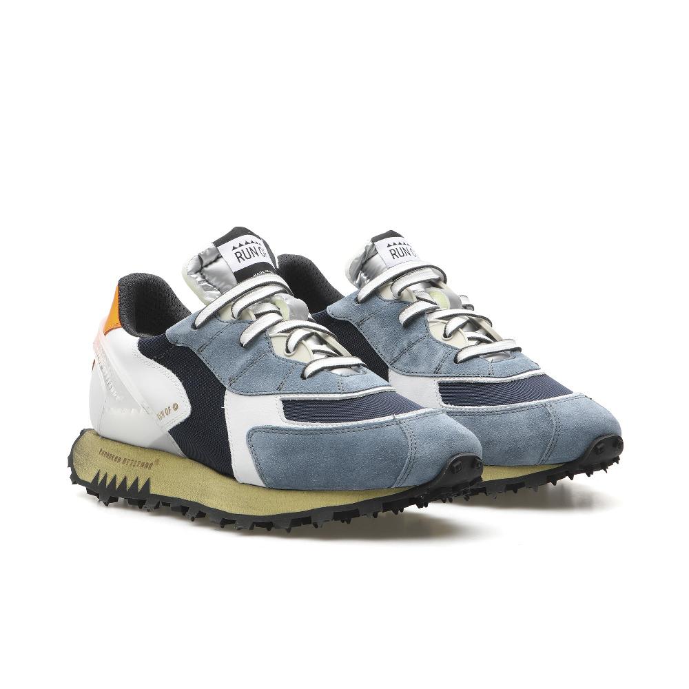 RUN OF Dusk sneakers in pelle e nylon con suola gialla Convenienza