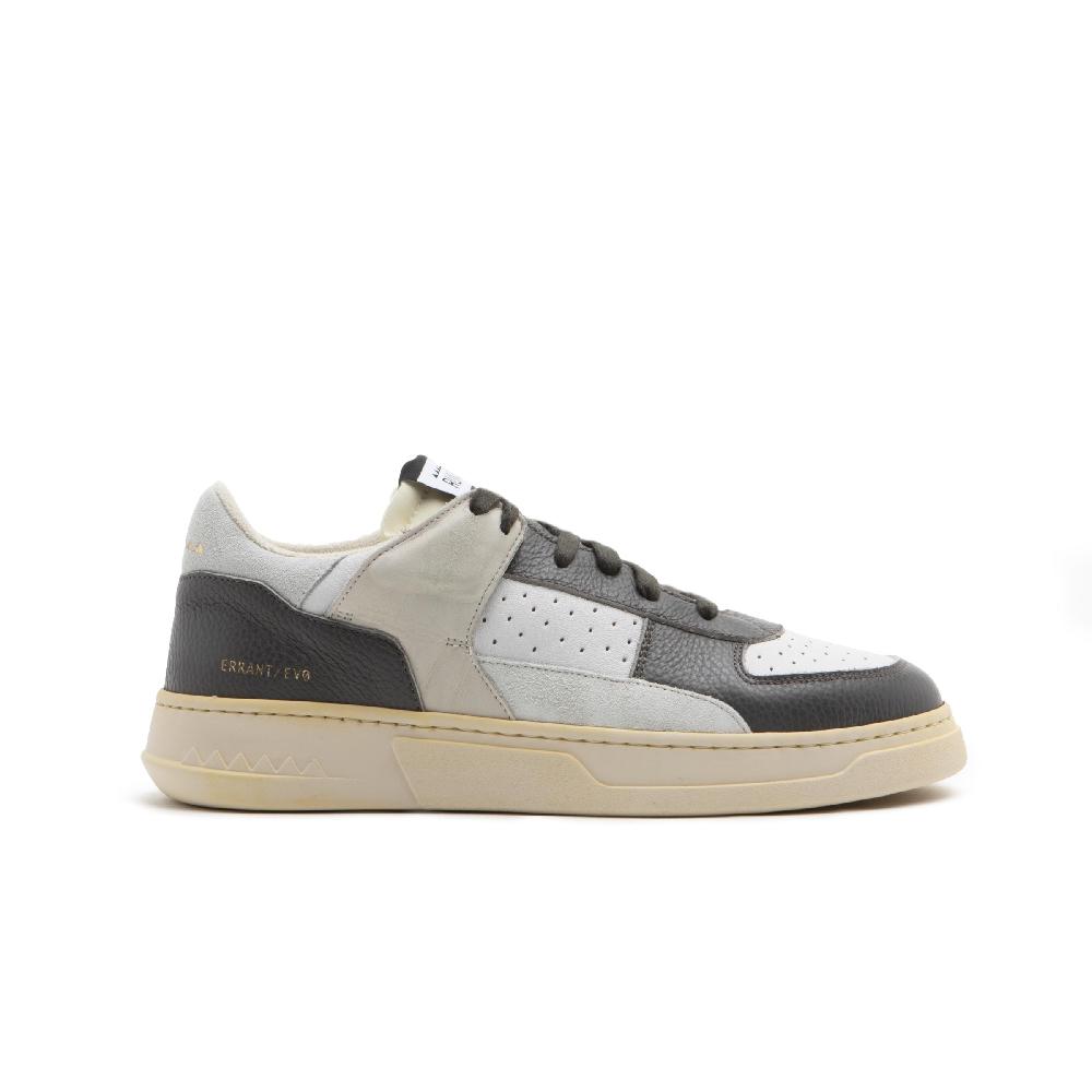 RUN OF Detroit/One sneakers | in pelle bianca e nera con talloncino bianco % Economico