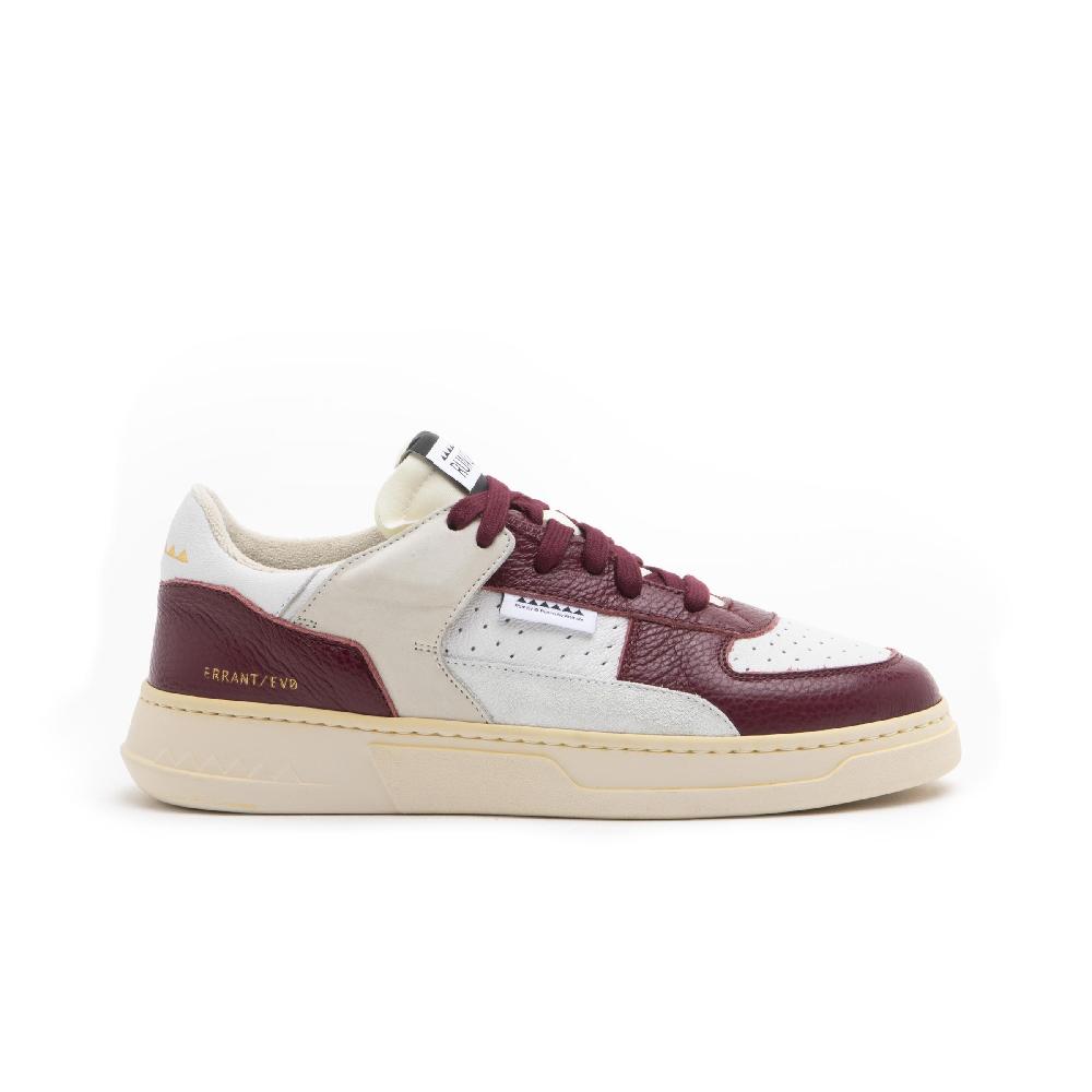 RUN OF Detroit/Three sneakers in pelle bordeaux e bianca | % Outlet