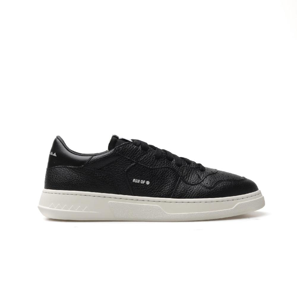 RUN OF Classen sneakers in pelle nera con talloncino nero I Più Venduti